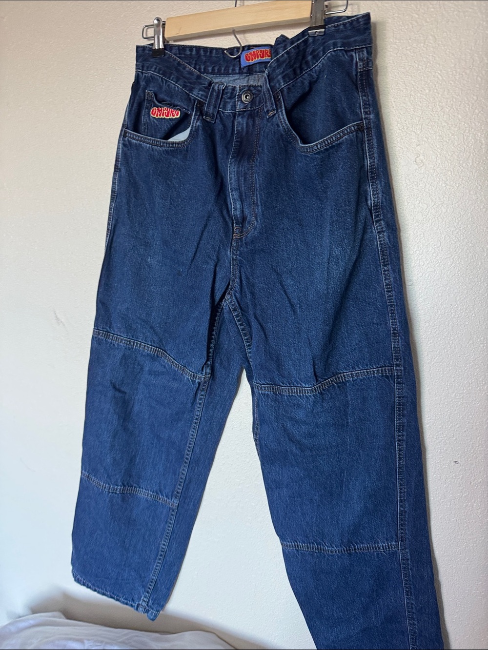 Relaxed Dark Blue Denim Jeans -